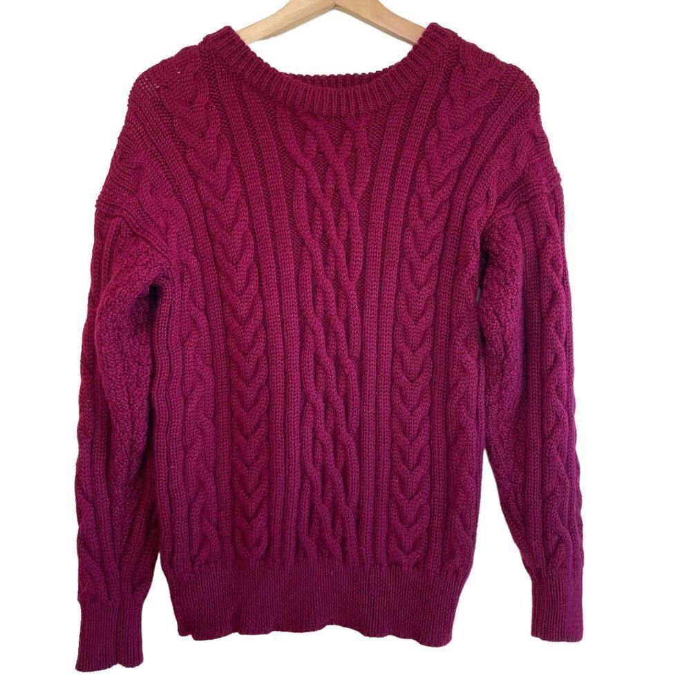 Woolovers 100% British Wool Cable Knit Fisherman’s Sweater